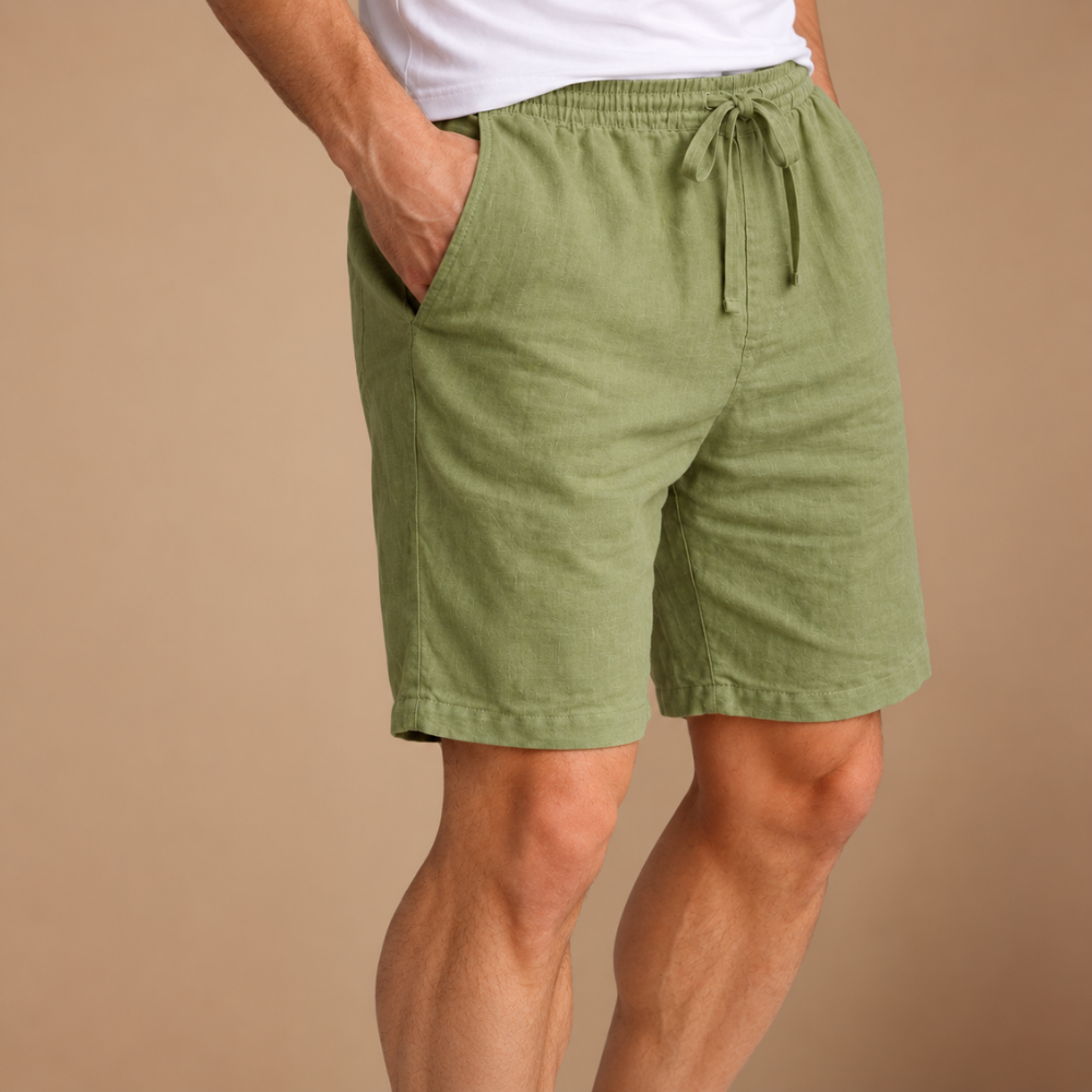 Heren ademende casual korte broek met trekkoord Jelle Jora Mode