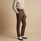 Herenbroek met hoge taille en rechte pijpen Jelle Jora Mode