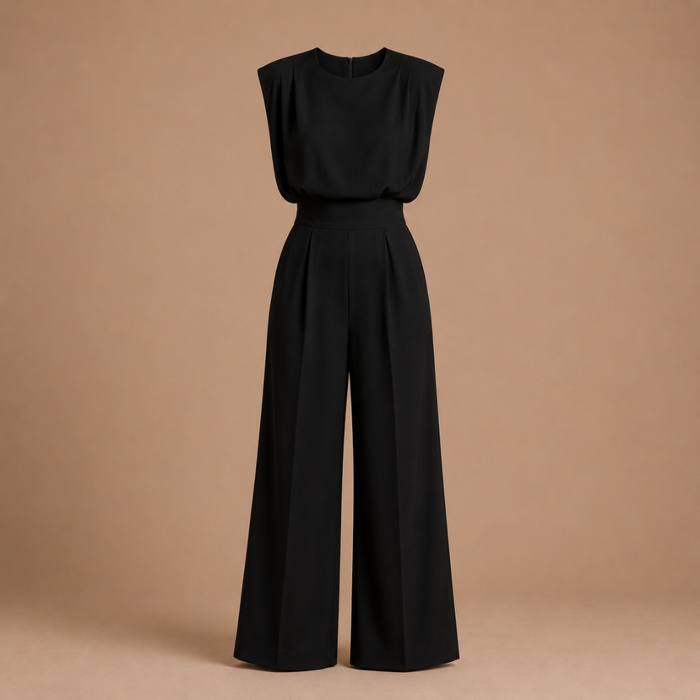 Dames casual jumpsuit met hoge taille en zakken Jelle Jora Mode