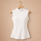 Elegante effen mouwloze top met ronde hals Jelle Jora Mode