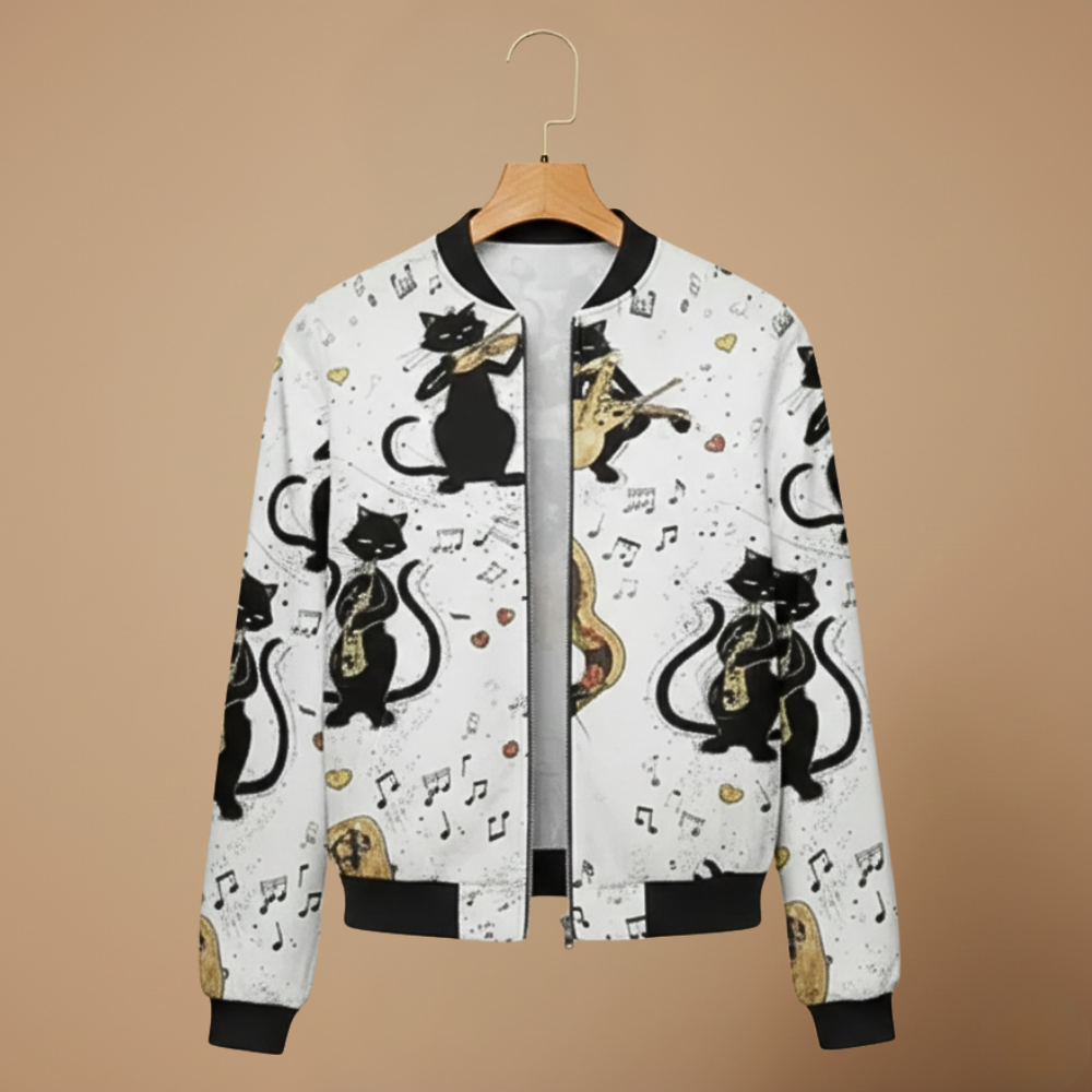 Casual bomberjack met bloemen print Jelle Jora Mode