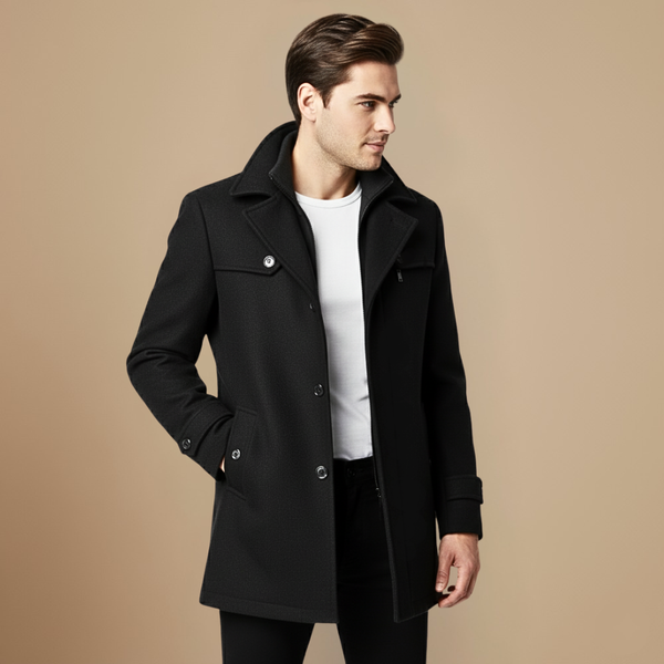 Dikke warme casual wintertrenchcoat Jelle Jora Mode