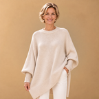 Dames oversized trui met ronde hals Jelle Jora Mode