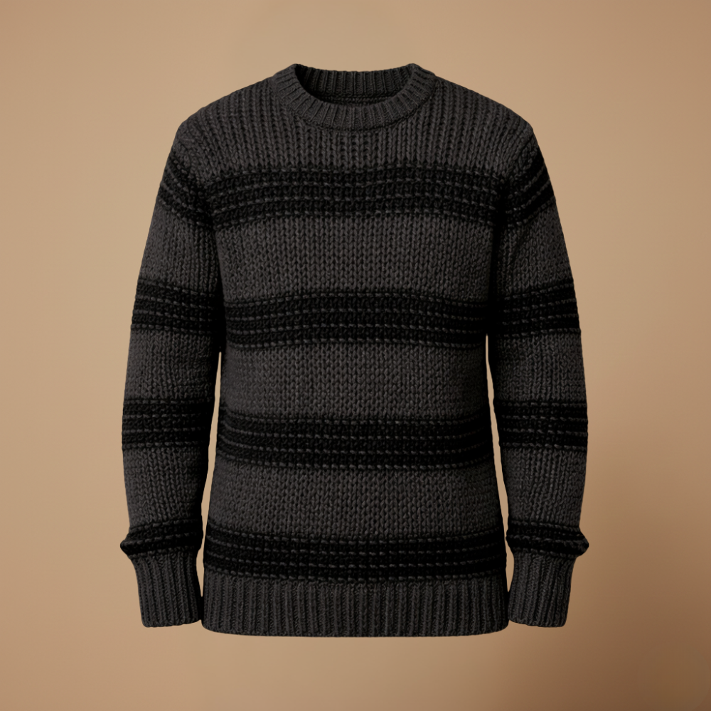 Lichtgewicht rekbare pullover met ronde hals voor heren Jelle Jora Mode