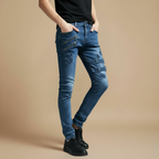 Slanke broek in bikerstijl Jelle Jora Mode