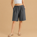 Dames bermudashorts met elastische tailleband Jelle Jora Mode