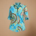 Damesblouse met lange mouwen en slank model Jelle Jora Mode