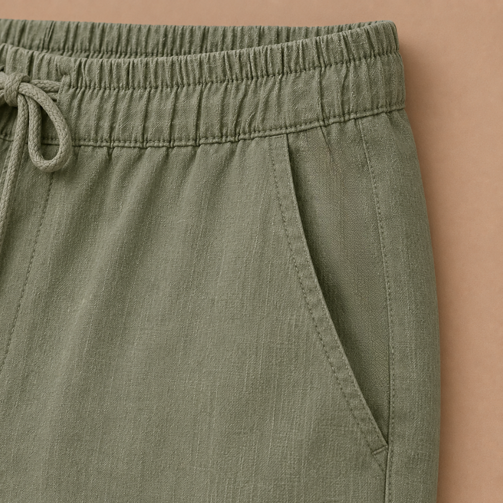 Dames capribroek met elastische tailleband Jelle Jora Mode