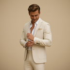 Effen slim fit casual blazer voor heren Jelle Jora Mode