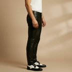 Stoere Leren Broek voor Heren Jelle Jora Mode