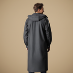 Lange outdoor regenjas met capuchon en windbreaker voor heren Jelle Jora Mode