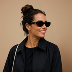 Dames cat-eye-zonnebril met metalen accenten Jelle Jora Mode