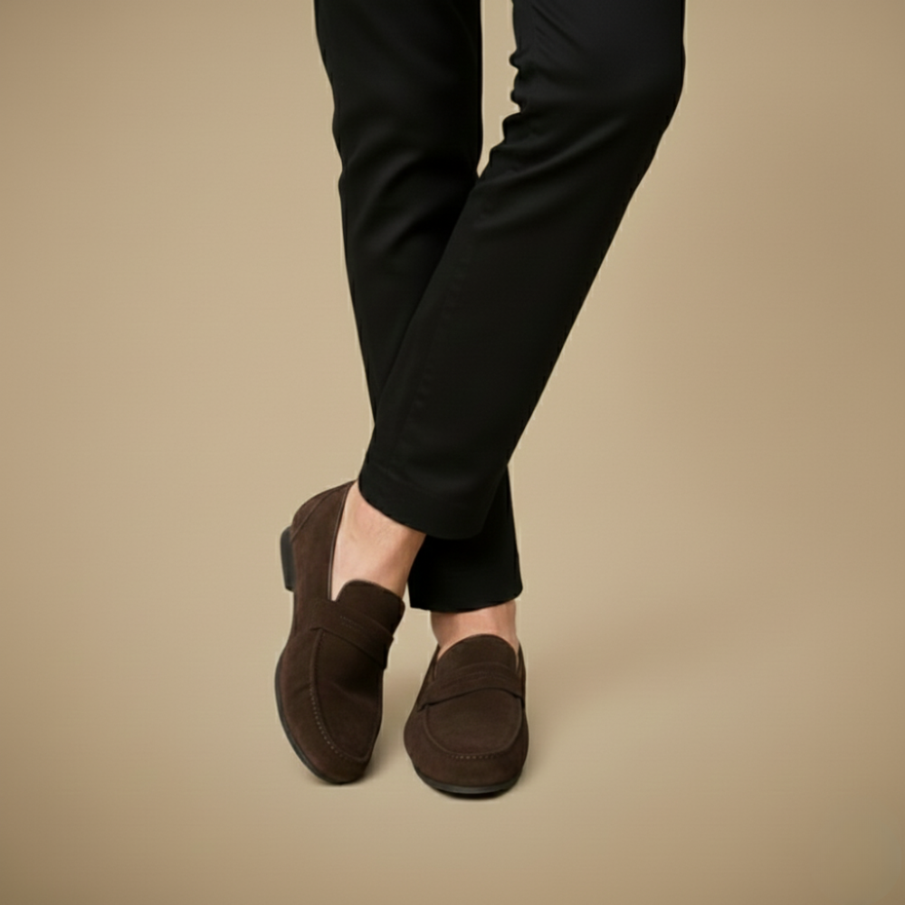 Suède leren herenslippers Jelle Jora Mode