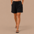 Dames bermudashorts met elastische tailleband Jelle Jora Mode