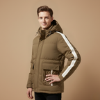 Heren winterjas met capuchon en losse pasvorm&nbsp; Jelle Jora Mode