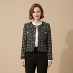 Korte jas met textuur voor dames Jelle Jora Mode