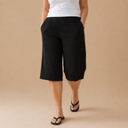 Dames bermudashorts met elastische tailleband Jelle Jora Mode