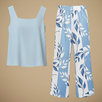 Dames relaxed fit zomerset met mouwloze blouse en broek Jelle Jora Mode