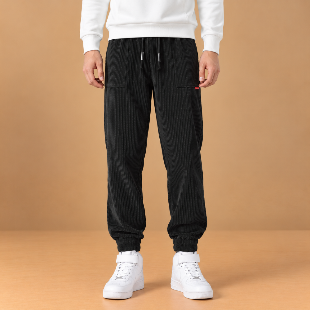 Heren baggy joggingbroek van corduroy Jelle Jora Mode