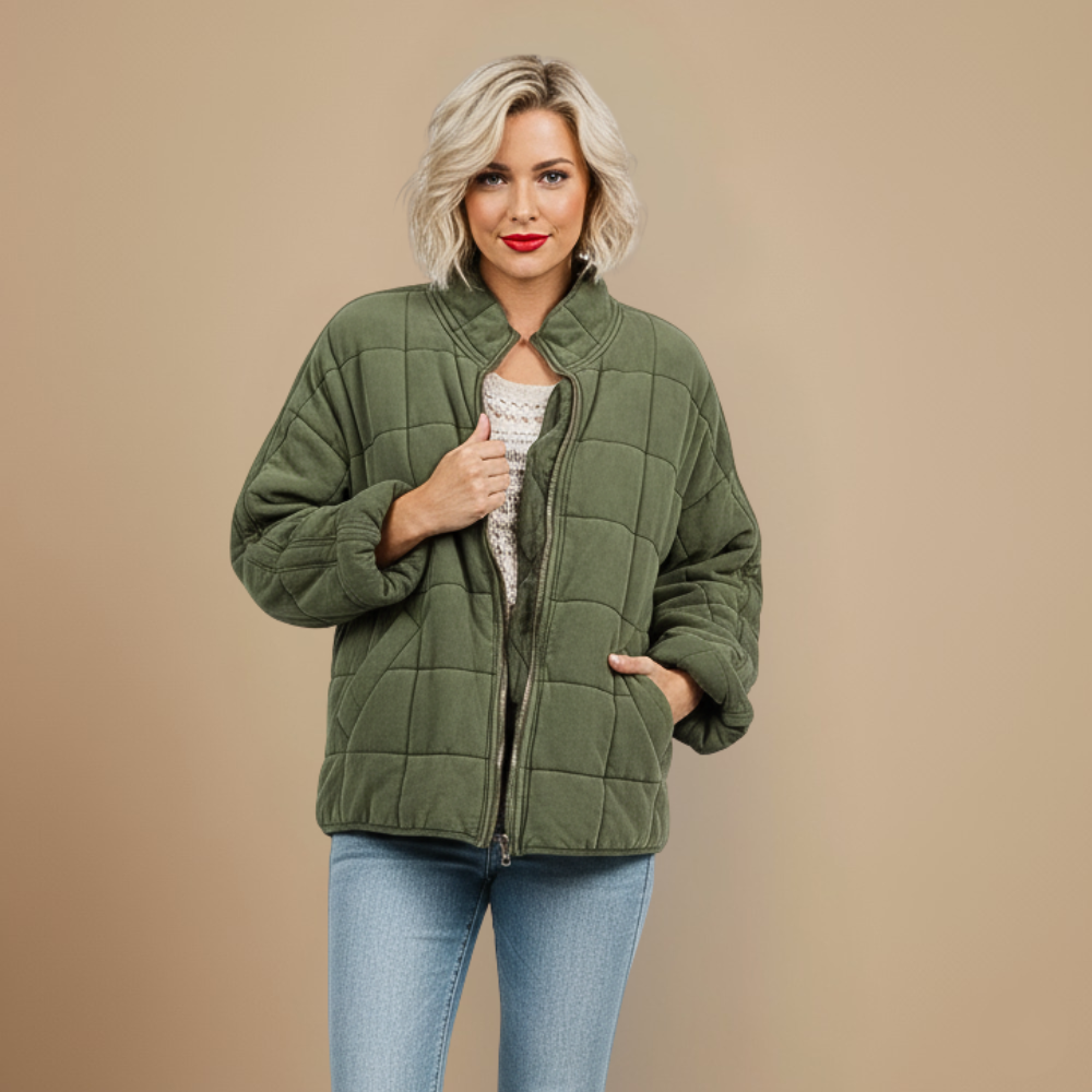 Casual warme katoenen gewatteerde parka voor dames Jelle Jora Mode