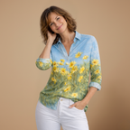 Dames elegante ruimvallende casual blouse met lange mouwen Jelle Jora Mode
