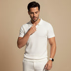 Heren Slim Fit Gebreid Polo T-Shirt Jelle Jora Mode