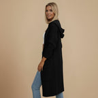 Cardigan met capuchon en kabelstructuur lang model Jelle Jora Mode
