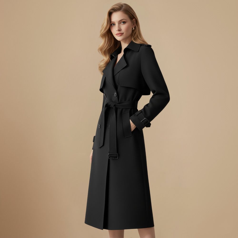 Elegante Slim Fit Trenchcoat van Gemiddelde Lengte Jelle Jora Mode
