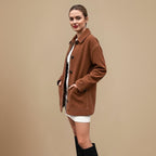 Vintage bruin jasje met revers en enkele knoopsluiting Jelle Jora Mode
