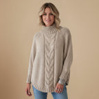 Dikke kabeltrui met vleermuismouwen Jelle Jora Mode