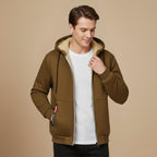 Casual Dikke Fleece Gevoerde Hoodiejack voor Heren Jelle Jora Mode