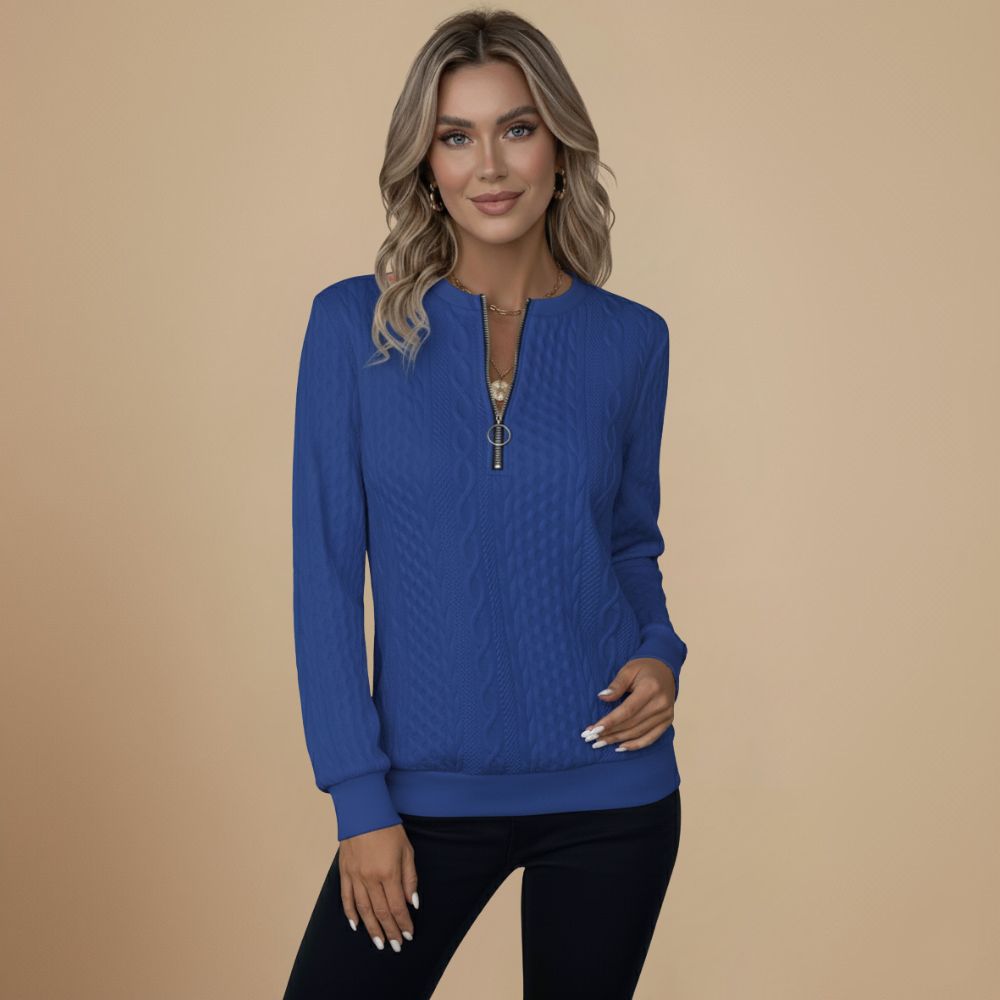 Kabelbrei Trui Met Rits – Relaxed & Comfortabel Jelle Jora Mode