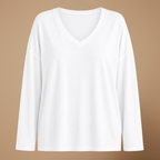 Dames blouse met V-hals en lange mouwen Jelle Jora Mode