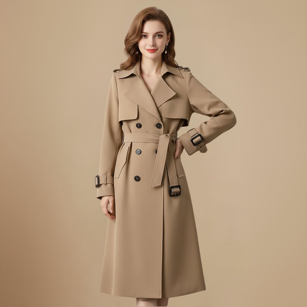 Elegante Slim Fit Trenchcoat van Gemiddelde Lengte Jelle Jora Mode