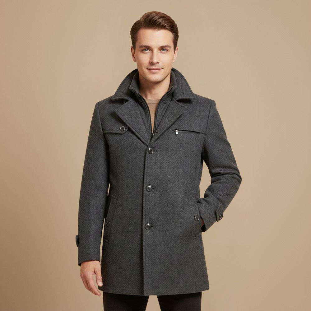 Dikke warme casual wintertrenchcoat Jelle Jora Mode