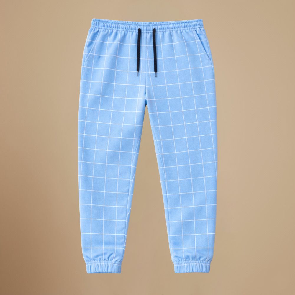 Heren joggingbroek met ruitjesmotief slim fit voor dagelijks comfort Jelle Jora Mode