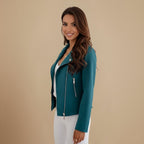 Dames Leren Jas Met Meerdere Zakjes Jelle Jora Mode