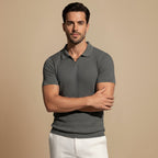 Heren Slim Fit Gebreid Polo T-Shirt Jelle Jora Mode