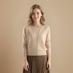 Knoopvest met gebreide kraag en lange mouwen Jelle Jora Mode