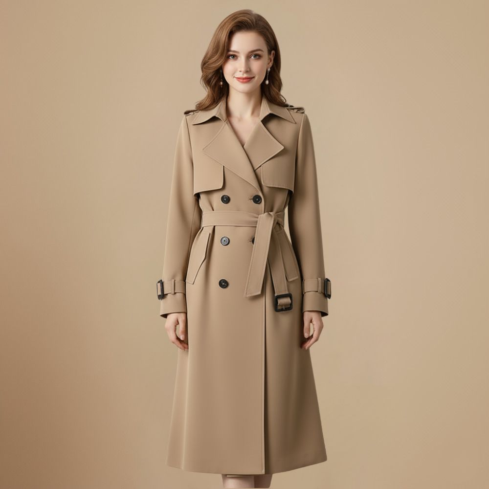 Elegante Slim Fit Trenchcoat van Gemiddelde Lengte Jelle Jora Mode