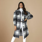 Dames Geruite Wolblend Jas Jelle Jora Mode