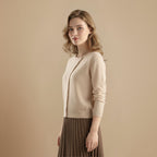 Knoopvest met gebreide kraag en lange mouwen Jelle Jora Mode