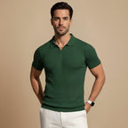 Heren Slim Fit Gebreid Polo T-Shirt Jelle Jora Mode