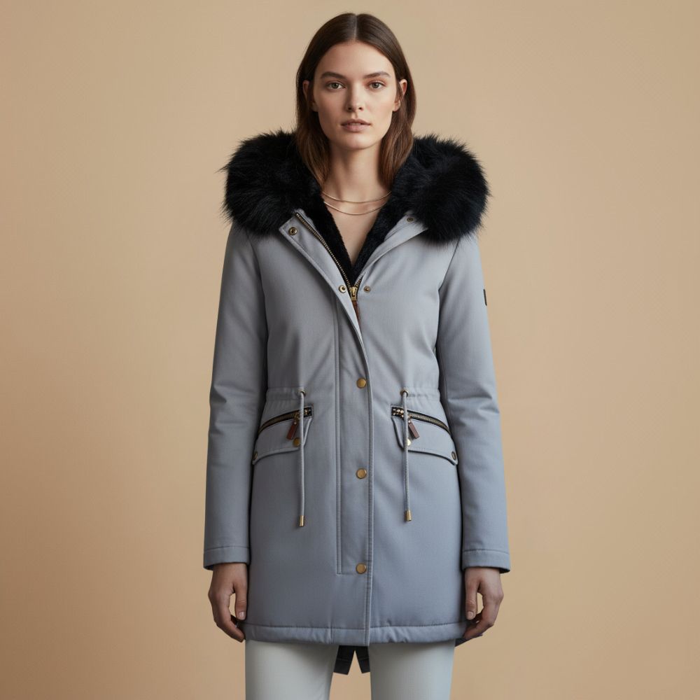 Slim Thermal Nepbont Capuchon voor Dames Jelle Jora Mode