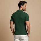 Heren Slim Fit Gebreid Polo T-Shirt Jelle Jora Mode