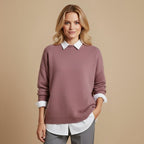 Zachte gebreide damespullover met ronde hals Jelle Jora Mode