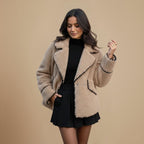 Dames Losvallend winterjack met revers Jelle Jora Mode