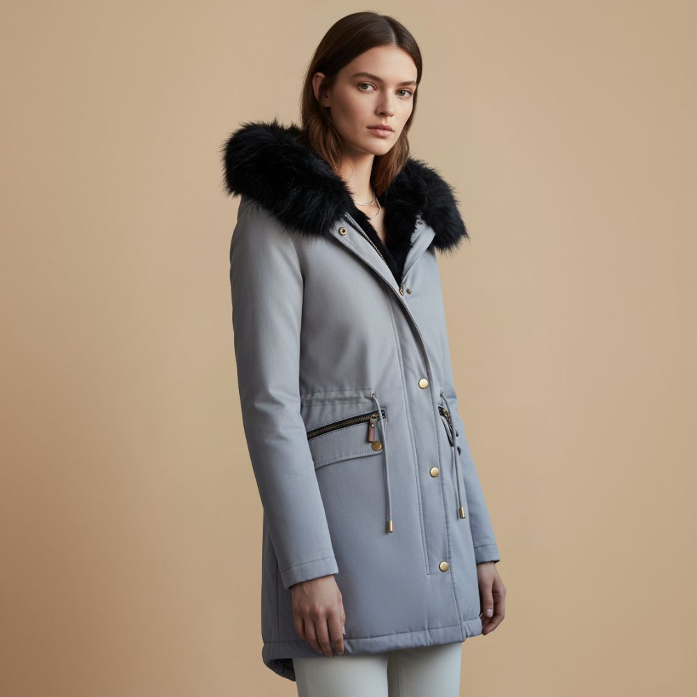 Slim Thermal Nepbont Capuchon voor Dames Jelle Jora Mode