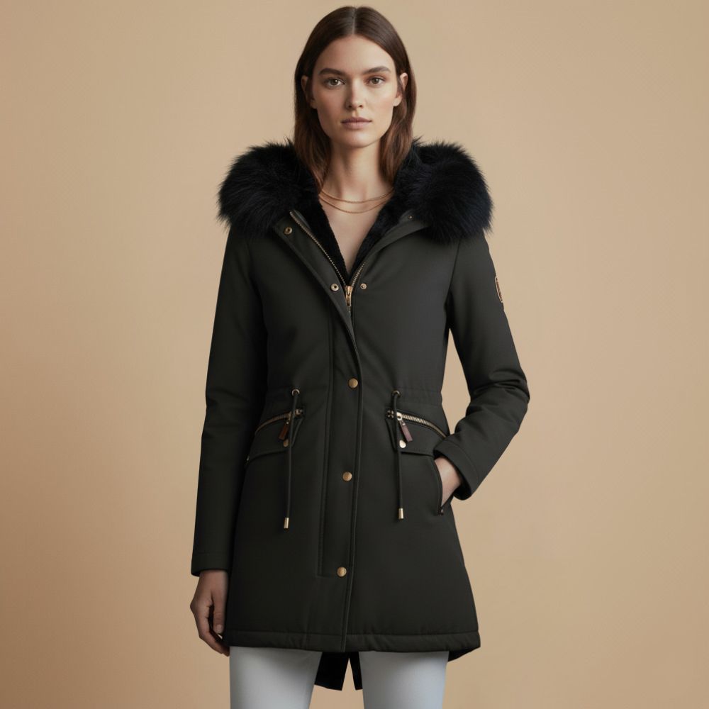 Slim Thermal Nepbont Capuchon voor Dames Jelle Jora Mode