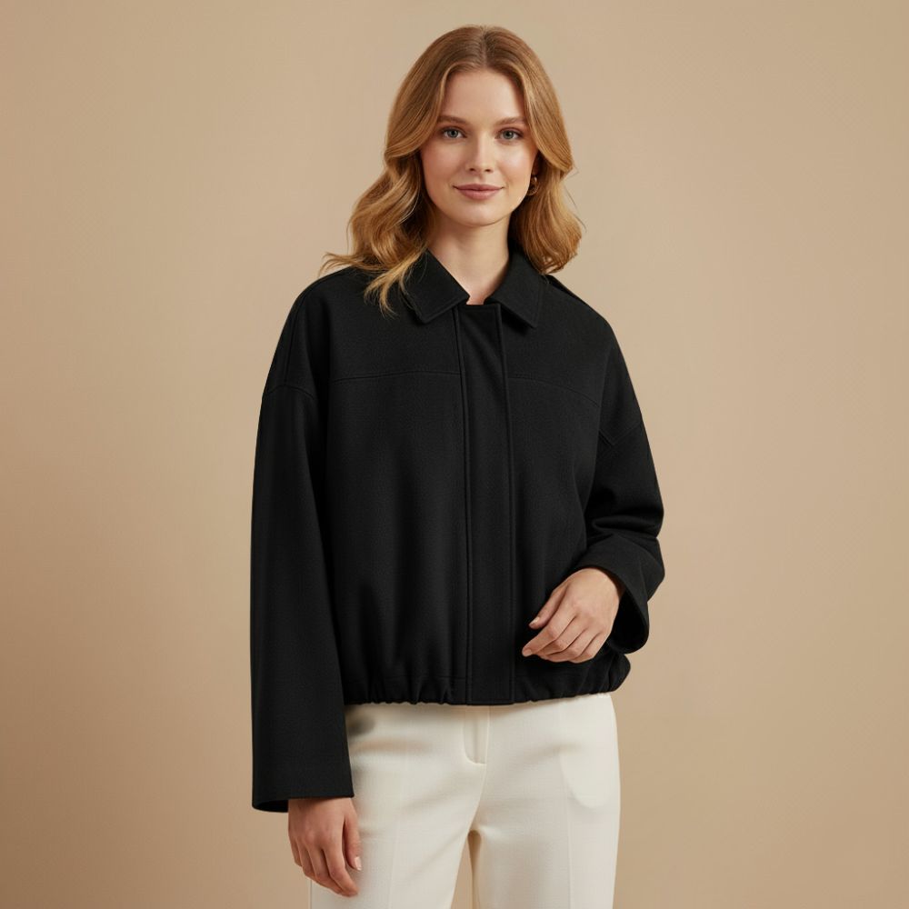 Elegante jas met schouderbanden van imitatiesuède Jelle Jora Mode